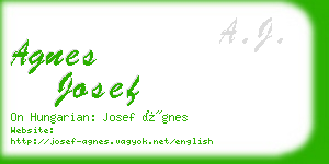 agnes josef business card